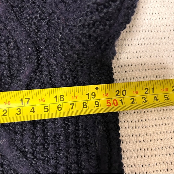 Zara Man Sweater Men’s Small/Medium Wool Blend Cable Knit Navy Grampacore *Read - Picture 6 of 8